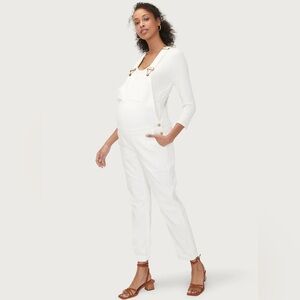 Hatch Denim Maternity Overall - White (XL)